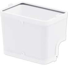 Weißer Kosmetikeimer mit Deckel