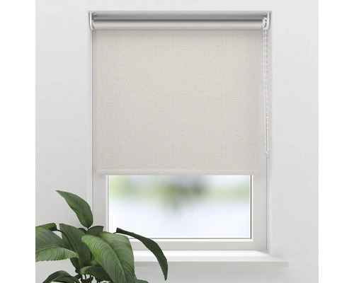 SOLUNA Verdunkelungsrollo D18 leinen 115x190 cm inkl. Klemmträger Fenster mit Stoffrollos zur Beschattung