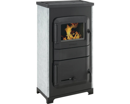 Werkstattofen Wamsler RH8F Naturstein 8 kW Kaminofen mit Feuerraum und Holzfach