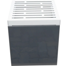 Kubischer Pflanzkübel mit Entwässerungslöchern