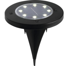 Schwarze Solarleuchte mit Erdspieß für den Garten