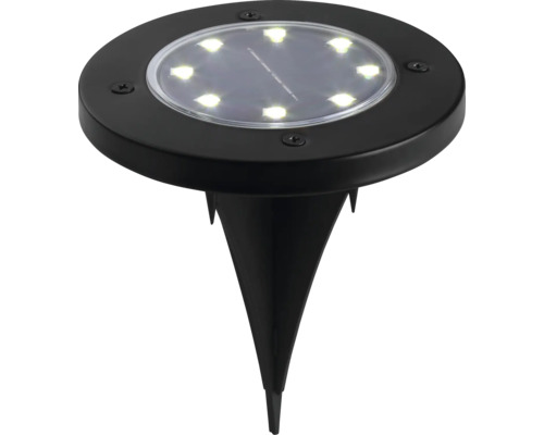 Schwarze Solarleuchte mit Erdspieß für den Garten