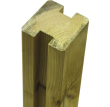 Holzpfosten mit Nut für Zaunelemente