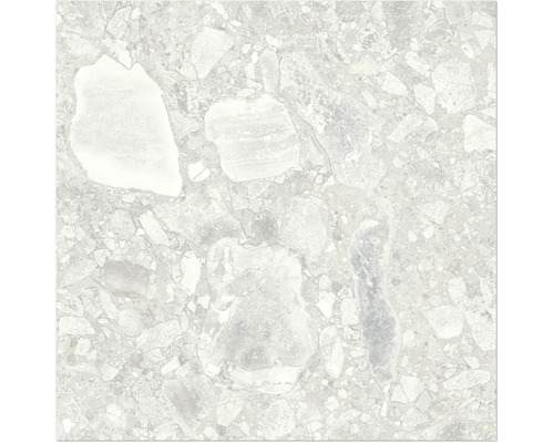 Feinsteinzeug Terrassenplatte Balnea Pearl rektifizierte Kante 60 cm x 60 cm x 2 cm Detailaufnahme einer Bodenfliese mit Steindekor