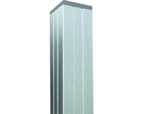 Torpfosten für Steckzaun 6,8 x 6,8 x 240 cm silber Pfosten aus Aluminium für Zaunbau