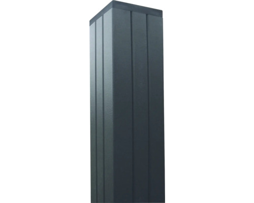 Torpfosten für Steckzaun 6,8 x 6,8 x 240 cm anthrazit Pfosten aus Metall
