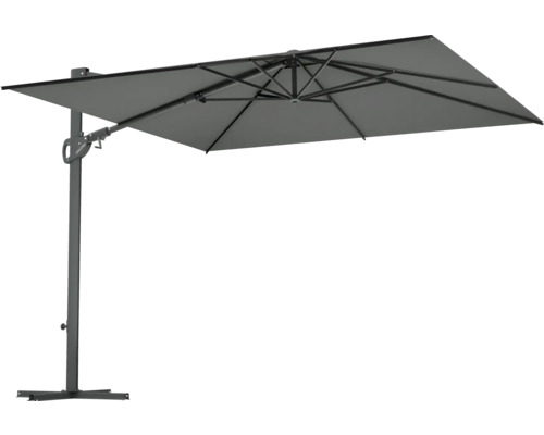 Freiarm-Sonnenschirm mit rechteckigem Schirmdach und stabilem Standfuß für den Garten