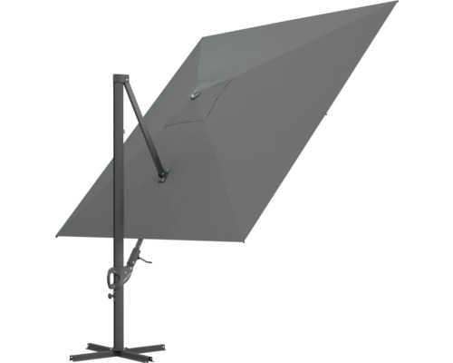 Freiarm-Sonnenschirm mit quadratischem Schirm und Kurbelmechanismus