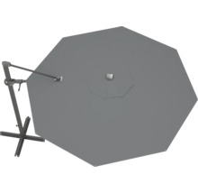 Grauer Ampelschirm mit Fuß