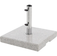 Schirmständer mit Granitfuß und Metallrohr