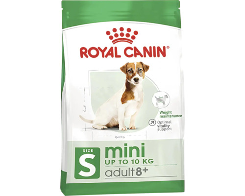 Royal Canin Mini Adult 8+ Hundetrockenfutter, geeignet für kleine Hunde bis 10 Kilogramm zur Gewichtserhaltung und Unterstützung der Vitalität