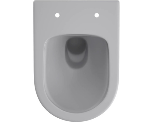 Wandhänge WC aus Keramik in rechteckiger Form mit zwei Bohrungen für den WC Sitz