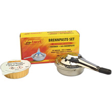 Brennpaste Set für Fondue und Tischgrill, inklusive Brenner und Brennpaste