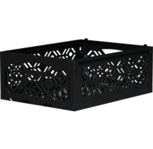 Schwarze Faltbox mit Muster für Lagerung und Transport