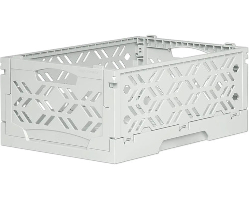 Klappbox Mini 3,1 l 238x100x161 mm hellgrau Faltbox aus Kunststoff
