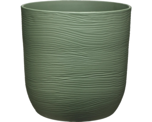 Pflanzgefäß aus Kunststoff mit Rillenstruktur