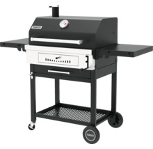 Holzkohlegrill mit Ablageflächen und Wagen