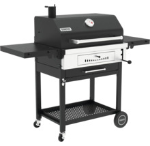 Tenneker Holzkohlegrill mit Ablageflächen und Thermometer