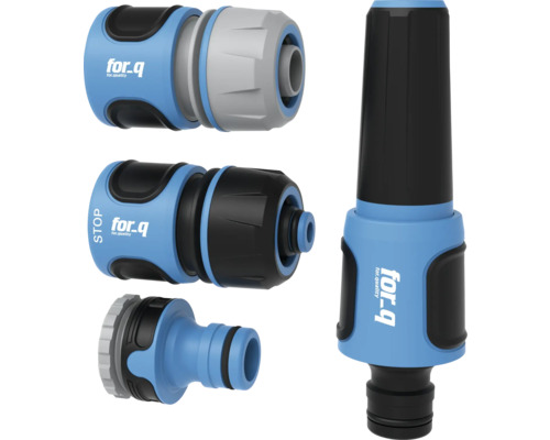for_q Gartenschlauch-Kupplungs-Set mit Spritze