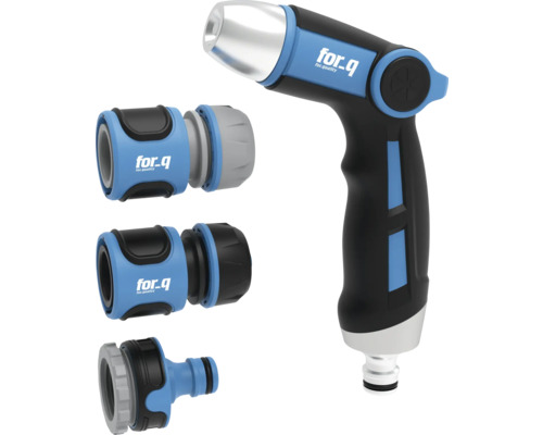 Gartenschlauch-Spritzpistole mit Schlauchkupplungen