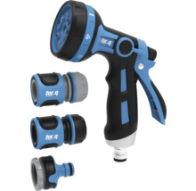 Gartenspritze mit verschiedenen Strahlarten und Anschlussstücken