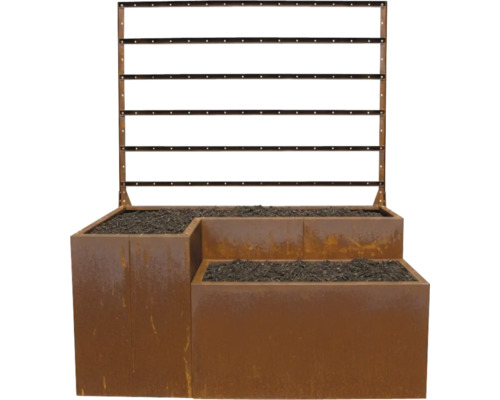 Pflanzkasten mit Rankhilfe für den Garten