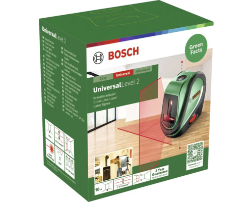 Bosch Universal Level 2 Kreuzlinienlaser in Verpackung