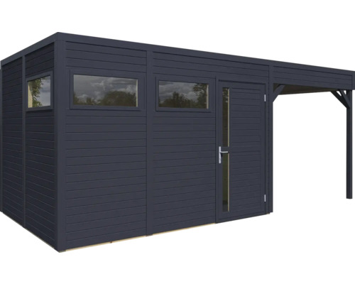 Gartenhaus mit Vordach, Fenster und Tür