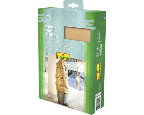 Wintervlies FloraSelf Protect 5x1,5 m 30g/m² beige Verpackung Wintervlies zum Schutz von Pflanzen