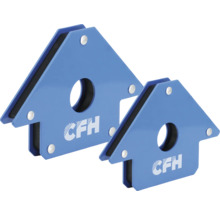 Zwei blaue magnetische Schweißwinkel