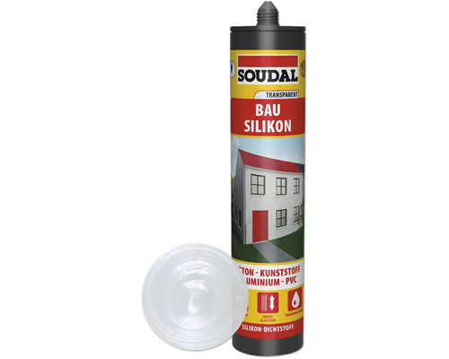 Soudal Bausilikon, transparent, in einer Kartusche