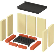 Feuerraumauskleidung-Set mit Grillrost, Feuerraumsteinen und Umlenkplatte