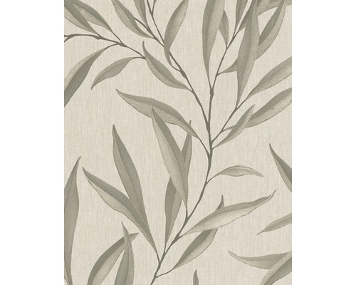 Vliestapete 32204 Blätter beige Tapete mit Blätterdesign