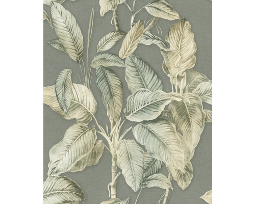 Nahaufnahme einer bedruckten Tapete mit Pflanzenmotiven