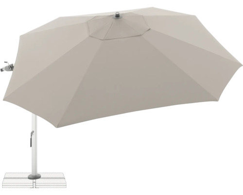 Rechteckiger Sonnenschirm mit Ständer