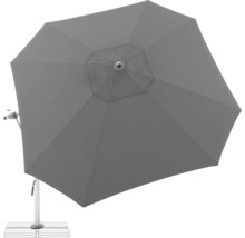 Grauer Sonnenschirm mit Ständer