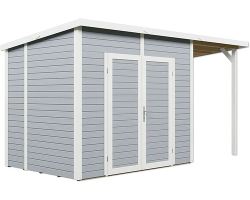 Gartenhaus mit Doppeltür und Vordach