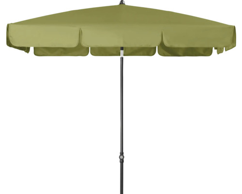 Grüner Gartenschirm mit Mittelmast