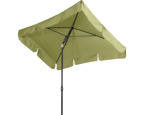 Halbierter Gartenschirm mit schwarzem Gestell
