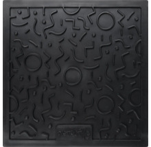 Quadratische Matte mit geometrischen Mustern und District 70 Logo