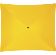 Gelber quadratischer Sonnenschirm von oben