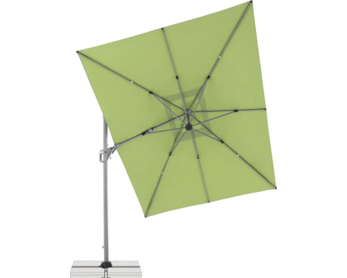 Quadratischer Ampelschirm mit Ständer