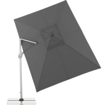 Quadratischer Ampelschirm mit Kurbel und stabilem Fuß