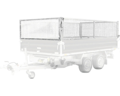 Humbaur Stahlgitteraufsatz für Tipper L 3000/3500 3500 mm x 1500 mm x 600 mm Drahtgitteraufsatz für Anhänger