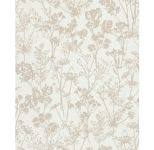 Tapete mit Wildblumenmuster in dezenten Farben