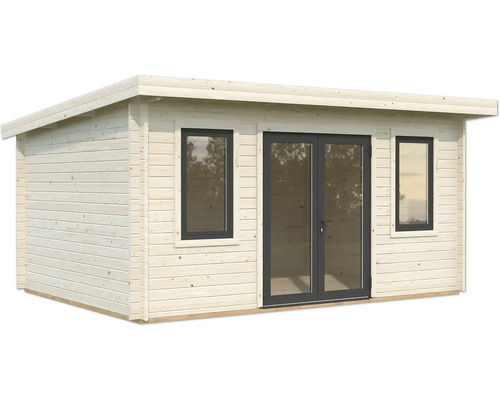 Gartenhaus mit Doppeltür und Fenstern aus Holz