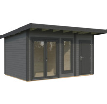 Gartenhaus aus Holz mit Doppeltür und Einzeltür