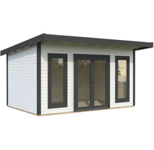 Gartenhaus mit Flachdach, Doppeltür und Fenstern