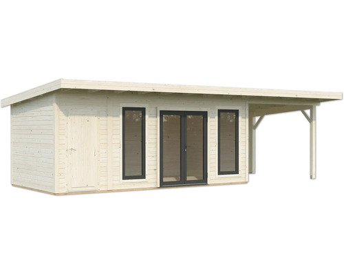 Holzgartenhaus mit Doppeltür und Vordach