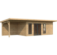 Holz Gartenhaus mit Vordach, Doppeltür und Fenster